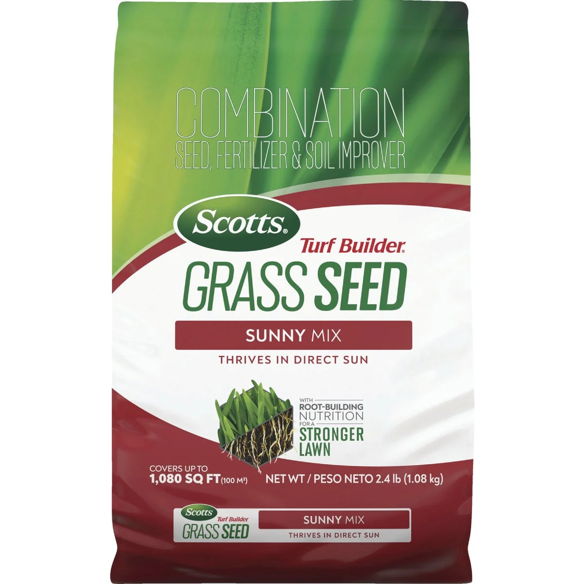 World-Class Scotts Turf Builder 2.4 Lb. 200 Sq. Ft. Sunny Mix Grass Seed Fertilizer and Soil Improver Combination Artisan