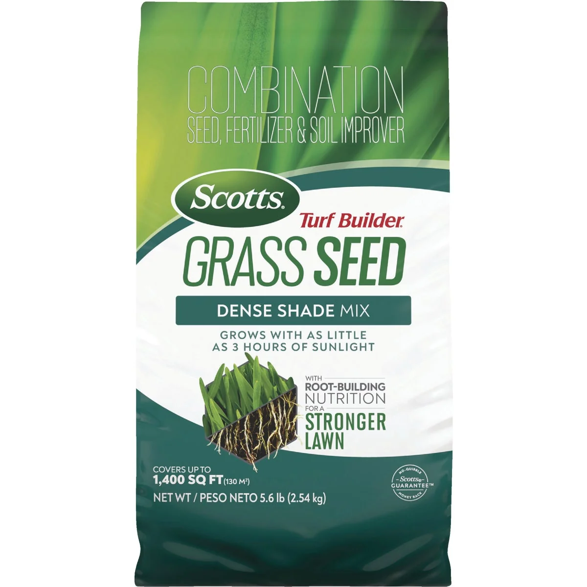 Effective Scotts Turf Builder 5.6 Lb. 465 Sq. Ft. Dense Shade Mix Grass Seed Fertilizer and Soil Improver Combination Sustainable
