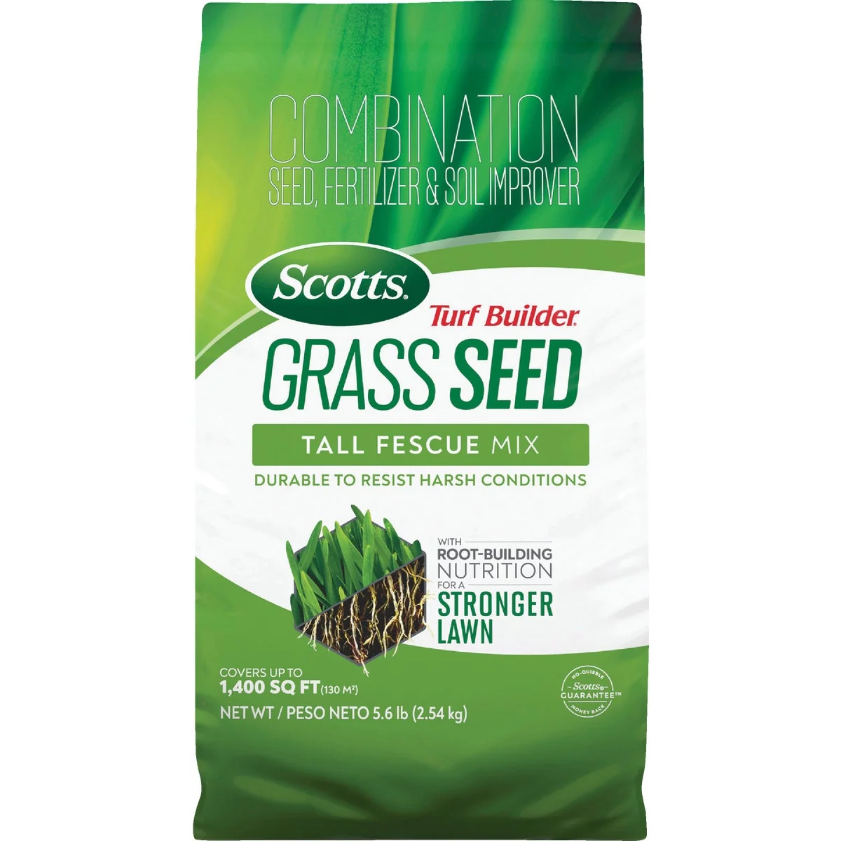 Classic Scotts Turf Builder 5.6 Lb. 465 Sq. Ft. Tall Fescue Mix Grass Seed Fertilizer and Soil Improver Combination Premium