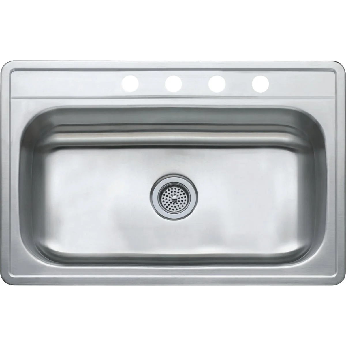 Functional CMI 33 In. x 22 In. x 9.5 In. Single Bowl Top Mount Kitchen Sink Relaxed