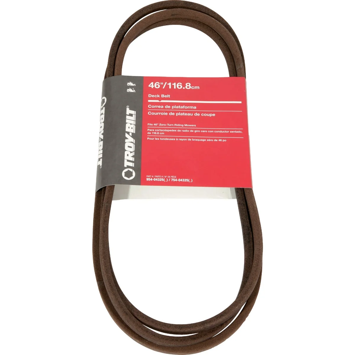 Official Troy-Bilt 46 In. Deck Belt for Lawn Tractors Zero-Turn Mowers Efficient