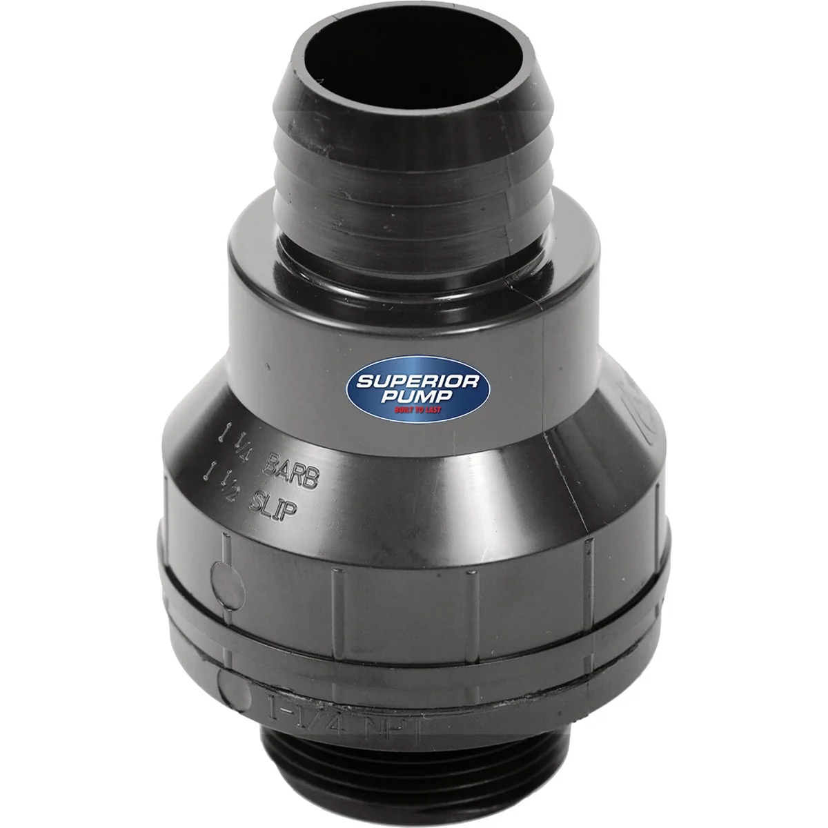 Soft Superior Pump 1-1 4 In. MPT x 1-1 4 In. Barb or 1-1 2 In. Slip ABS Check Valve Classic
