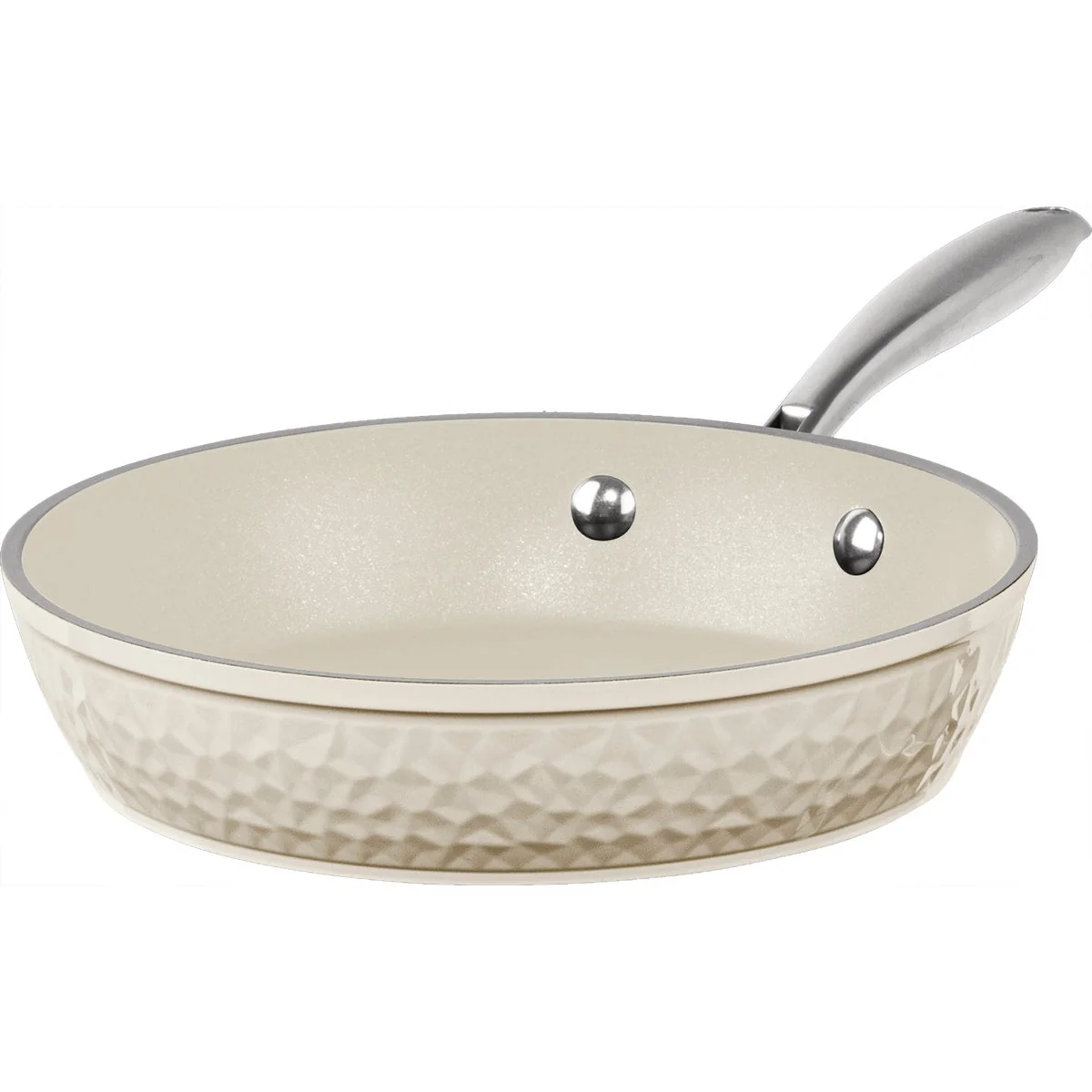 First-Class Gotham Steel 12 In. Hammered Cream Collection Fry Pan Green