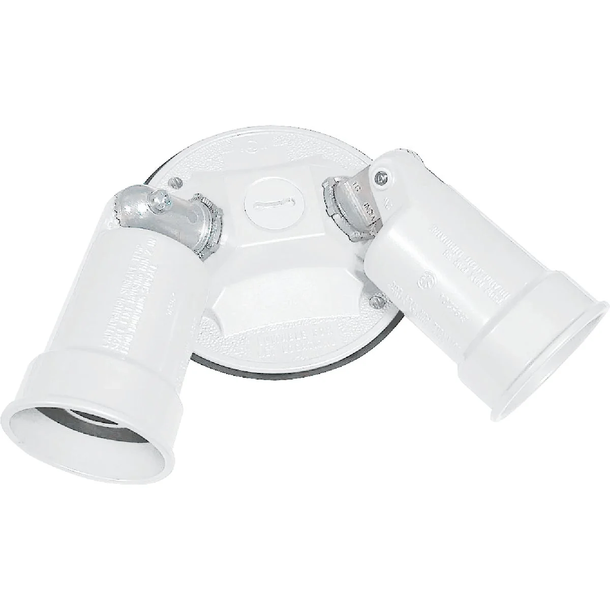 Elegant Southwire PAR38 2-Head Round White Weatherproof Lamp Holder Traditional