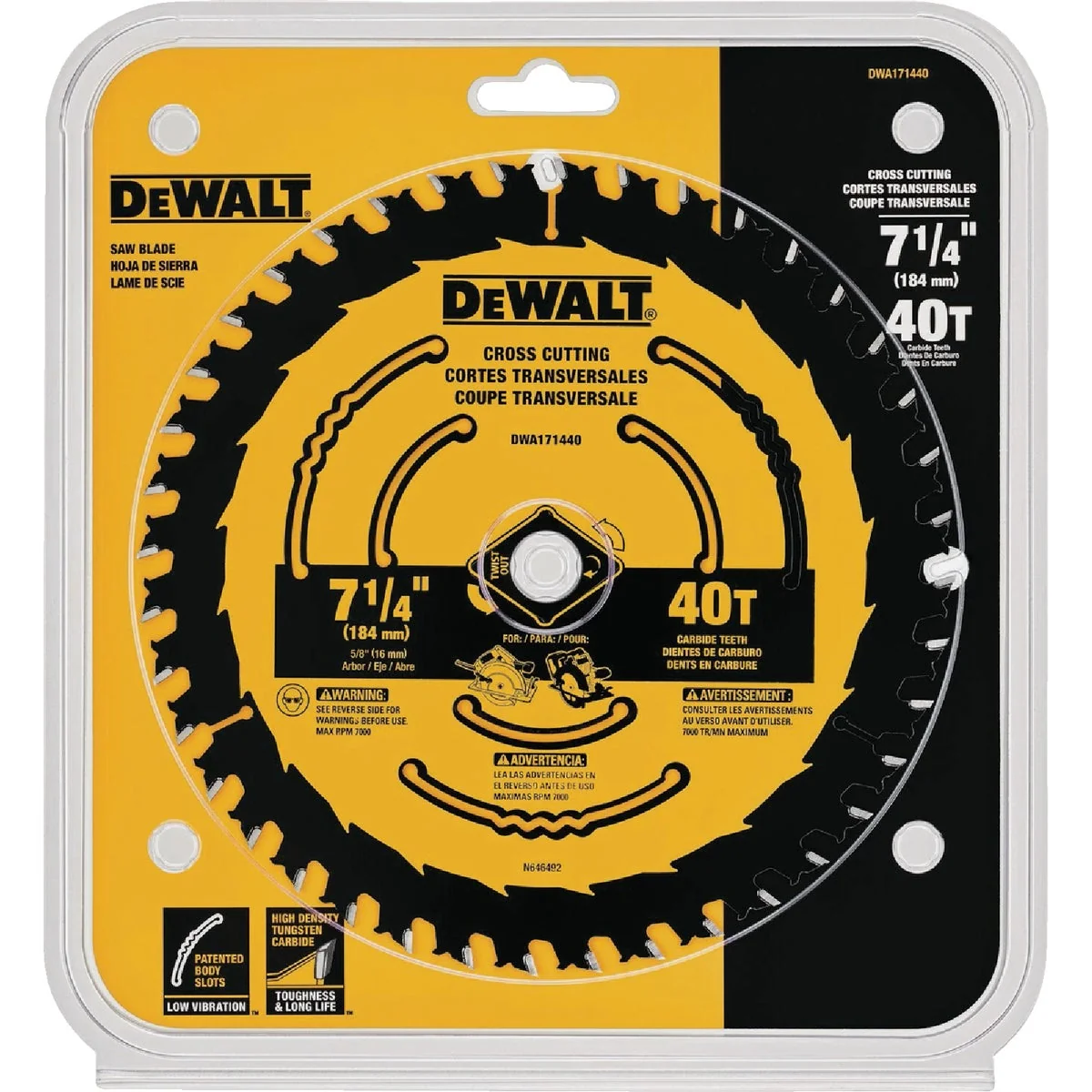 Reliable DEWALT 7-1 4 In. 40-Tooth Framing Ripping Blister Circular Saw Blade Convenient