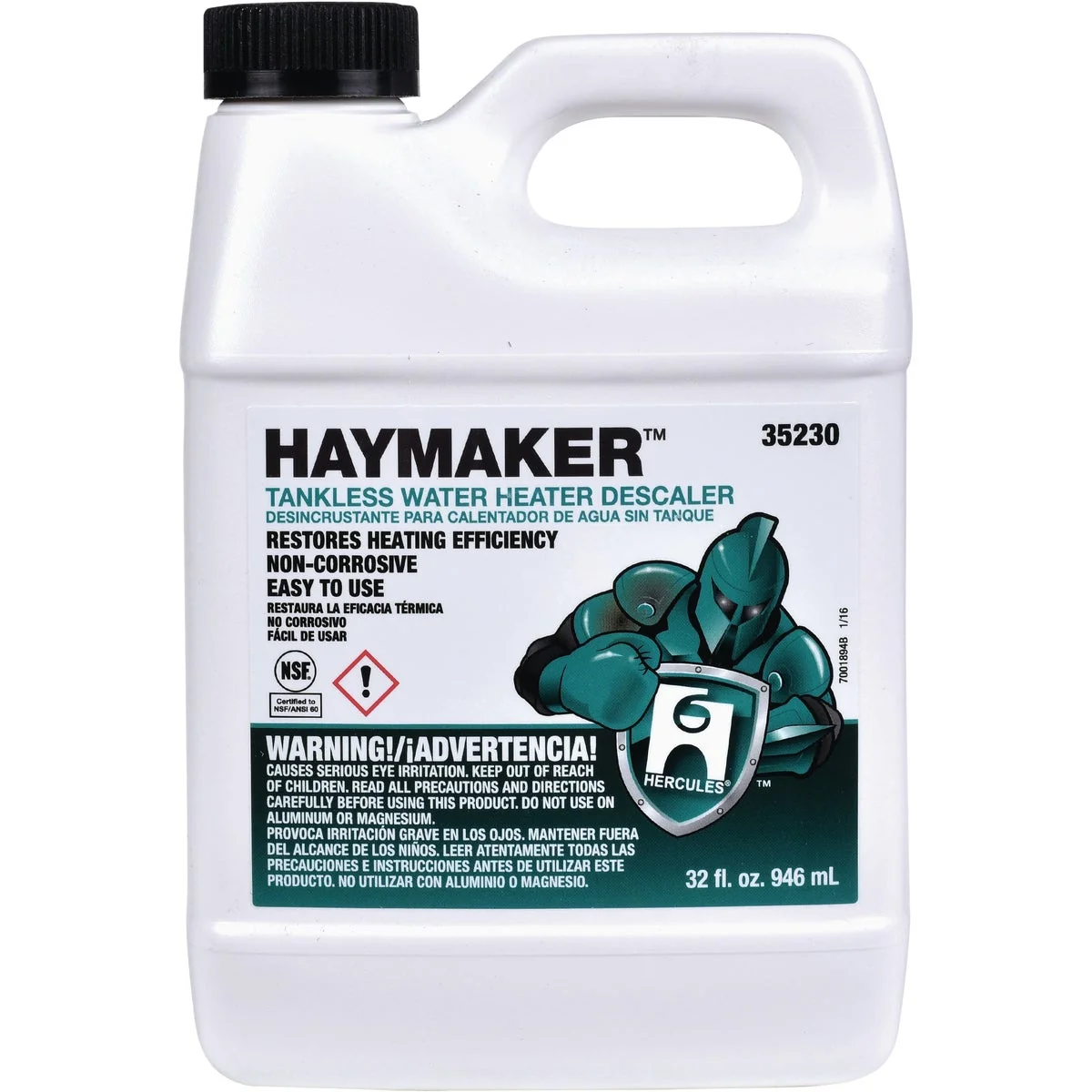 High-Quality Hercules Haymaker 32 Oz. Ready To Use Tankless Water Heater Descaler Classic