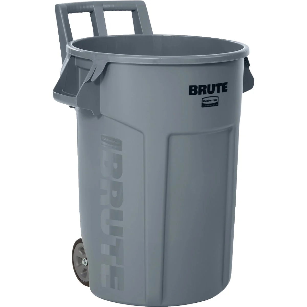 Professional Rubbermaid Commercial Brute 32 Gal. Gray Vented Wheeled Trash Container Responsible