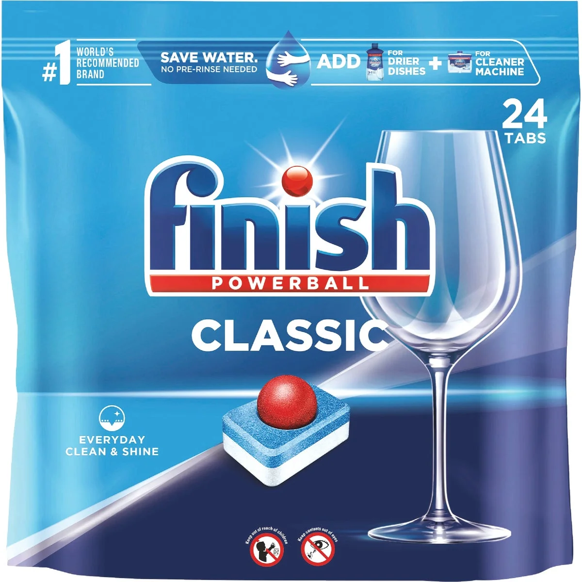 Quality Finish Powerball Classic Dishwasher Detergent 24-Count Secure