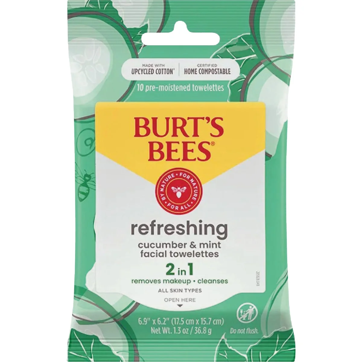 Modern Burt’s Bees Refreshing Cucumber Mint Facial Towelettes 10-Count Fast