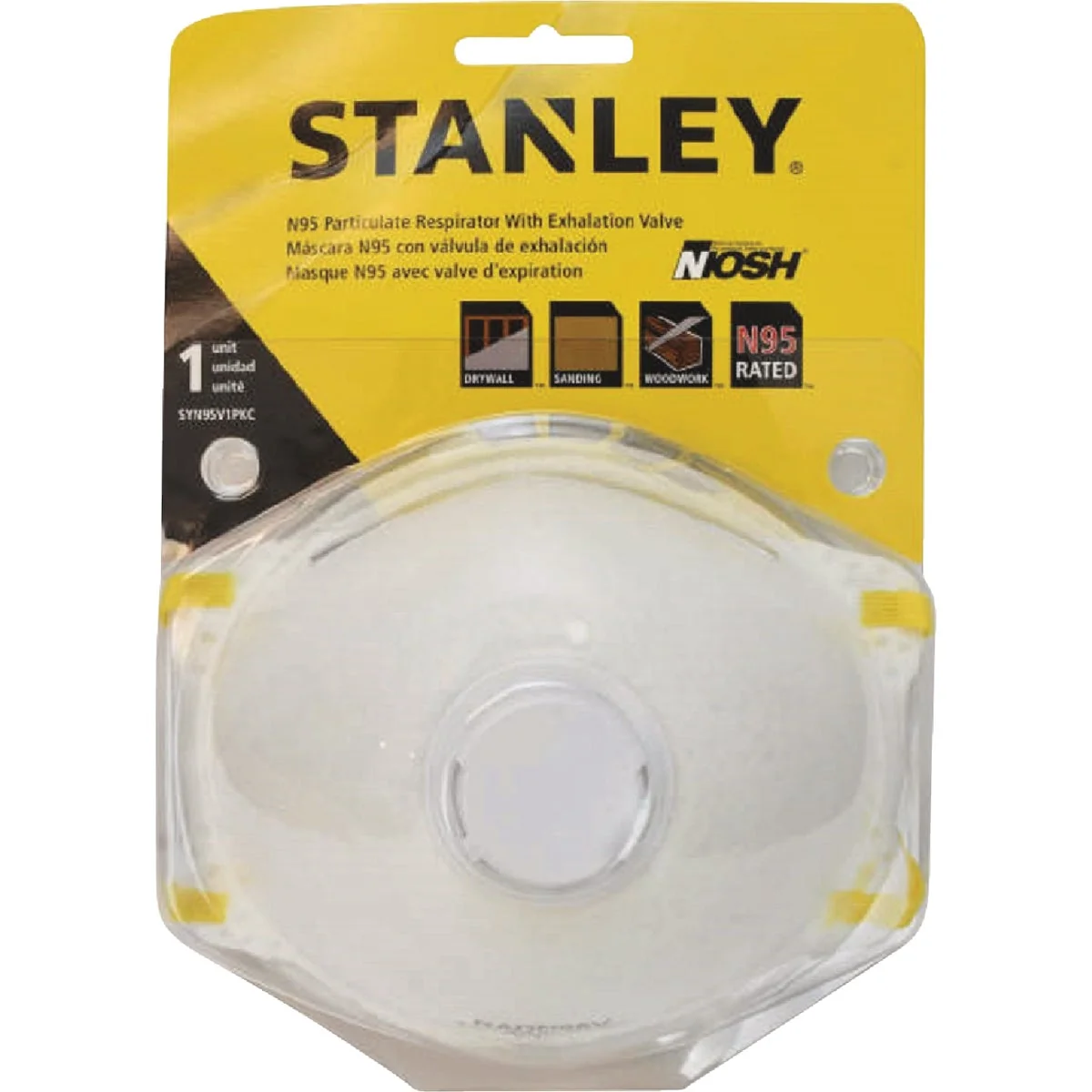 Clean Stanley N95 Valved Particulate Respirator Secure