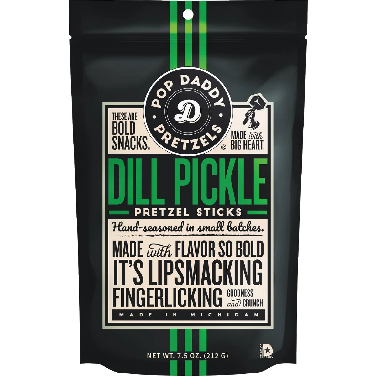 Relaxed Pop Daddy 7.5 Oz. Dill Pickle Pretzel Sticks Verified