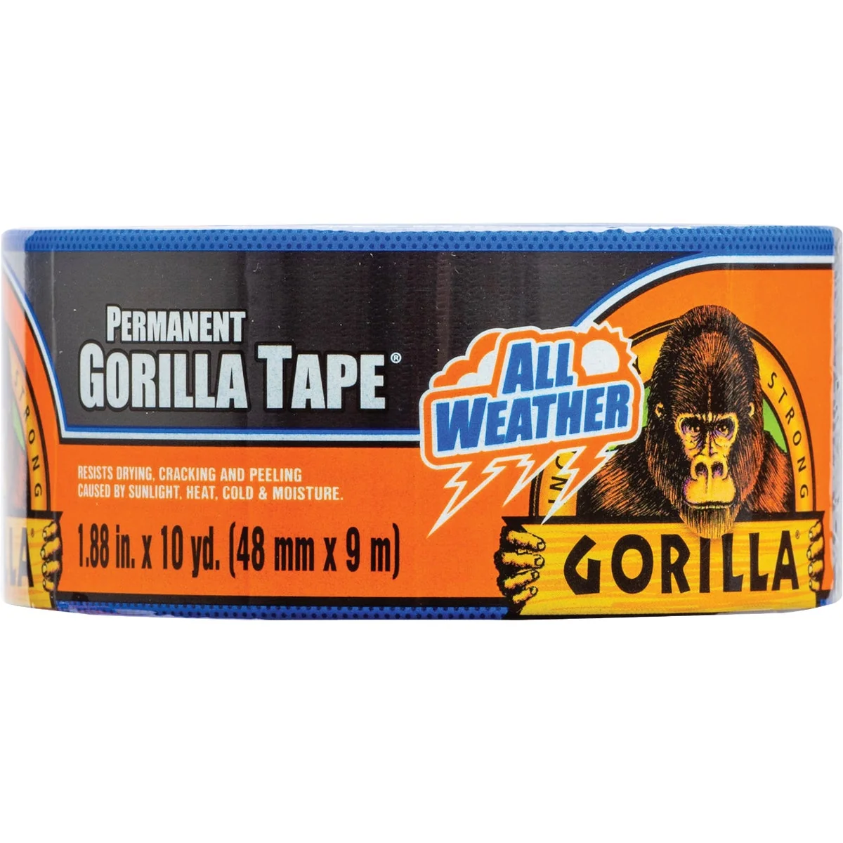 Dependable Gorilla 1.88 In. x 10 Yd. All Weather Tape Black Safe