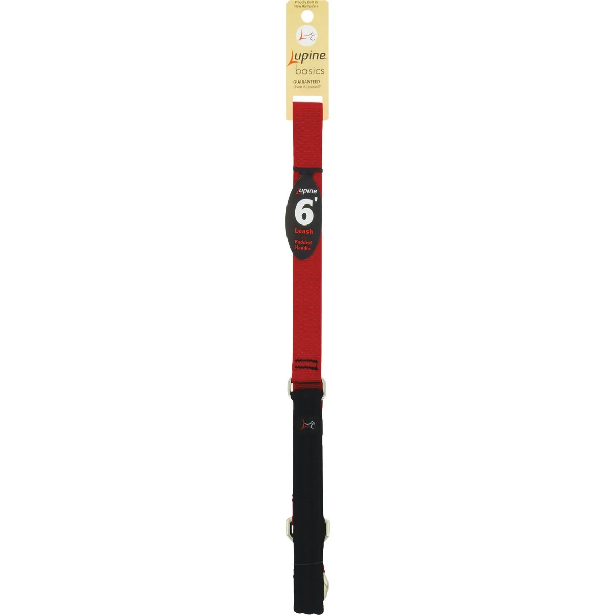 Environmentally Friendly Lupine 1 In. x 6 Ft. Red Dog Leash Comfortable