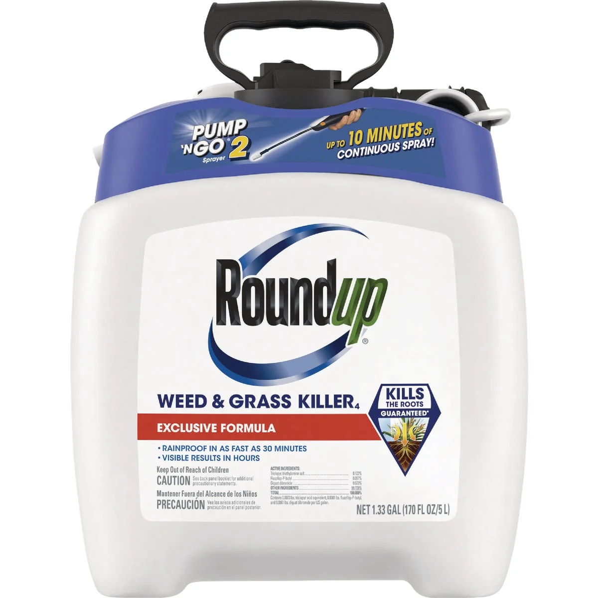 Fast Roundup Pump ‘N Go 1.33 Gal. Exclusive Formula Weed Grass Killer Easy-to-Use