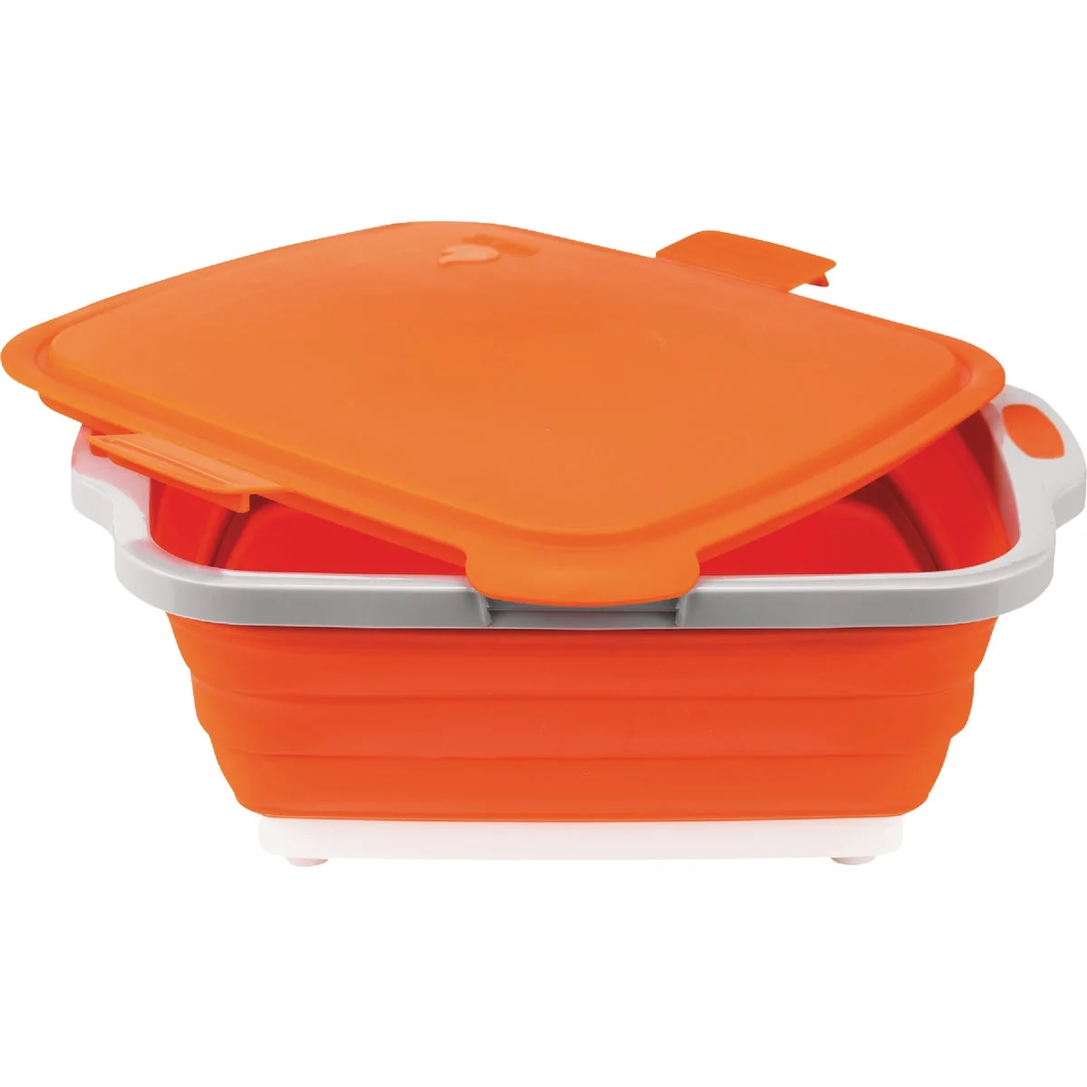 Long-Lasting Drip EZ Jr. Orange 15.75 In. L. x 12.5 In. W. x 4.5 In. D. Collapsible Food Prep Tub Durable