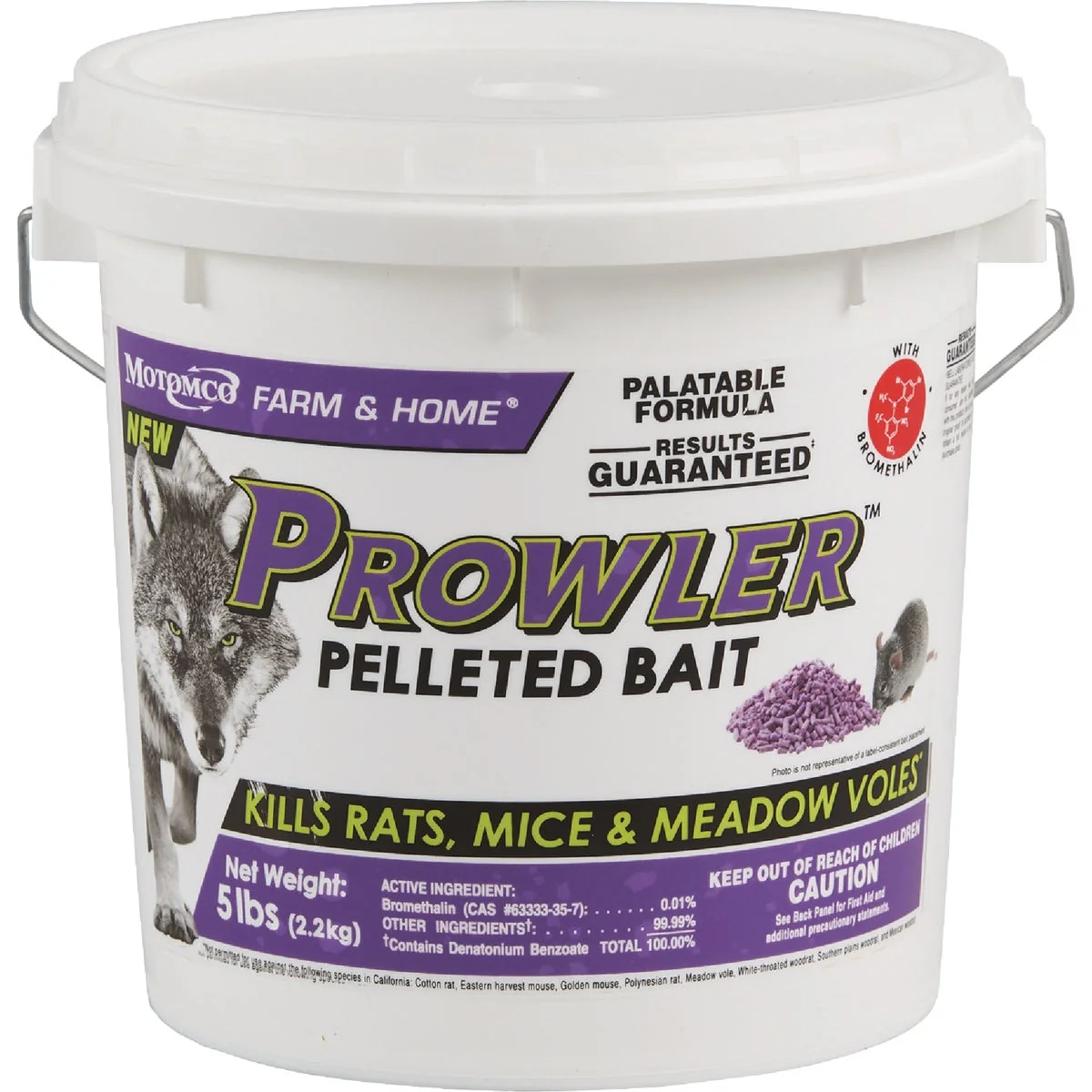 Responsible Prowler 5 Lb. Rats Mice Meadow Voles Pelleted Bait User-Friendly