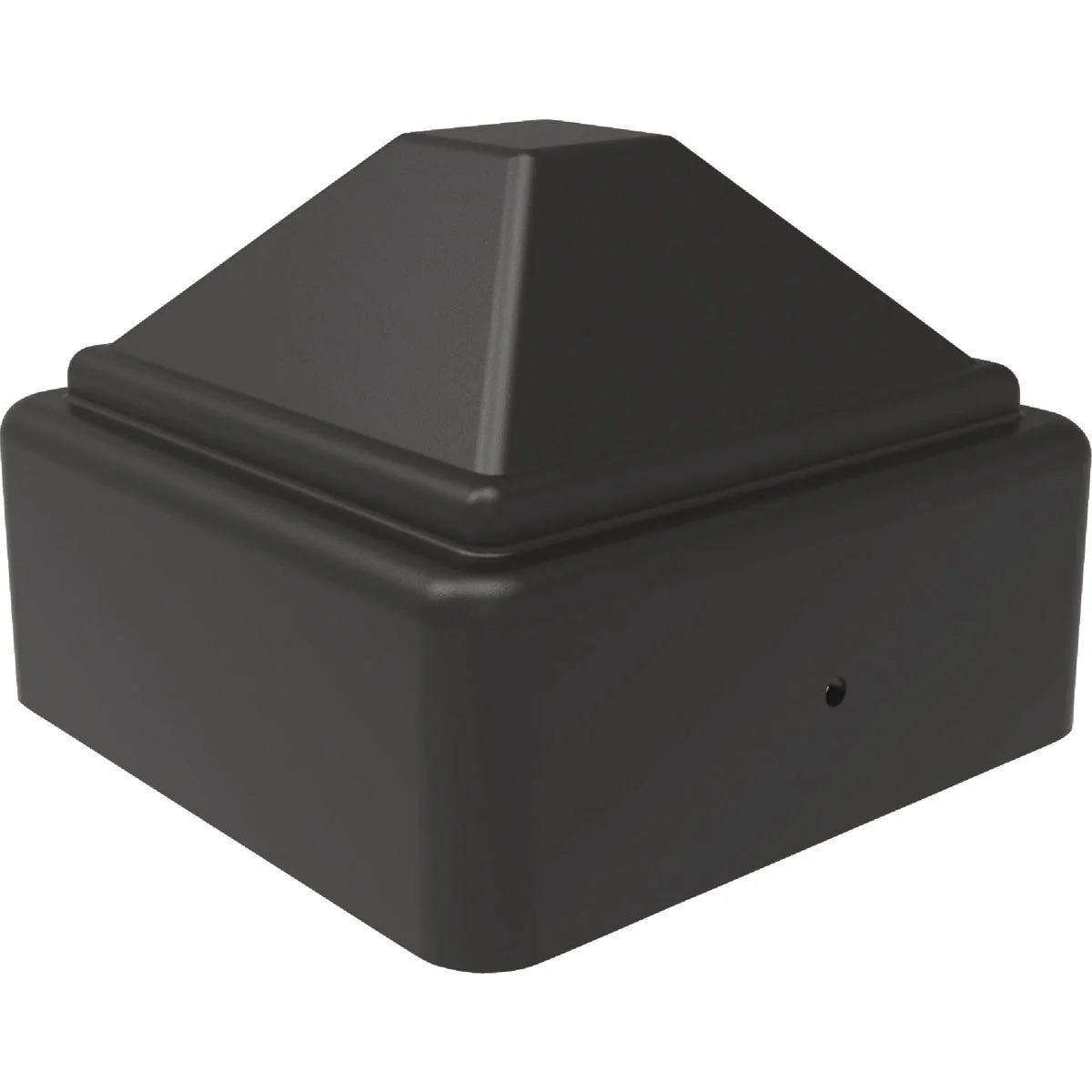 Prestigious Fortress Building Products Fe26 3 In. Black Sand Steel Post Cap Flexible