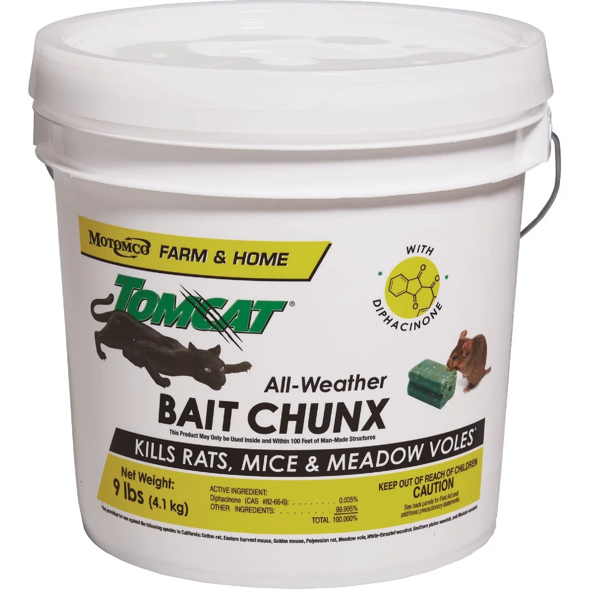 Luxury Tomcat 9 Lb. All-Weather Rats Mice Meadow Voles Bait Chunx Innovative
