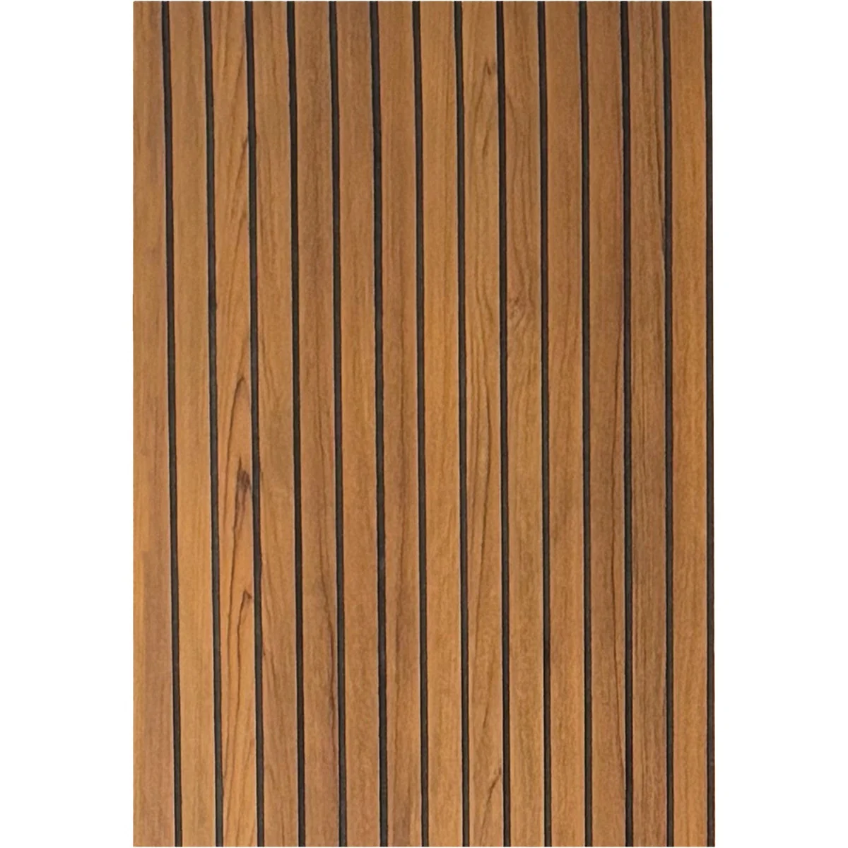 Elite American Pacific 1 4 In. x 4 Ft. x 8 Ft. Fluted Teak Wall Paneling Easy-to-Use