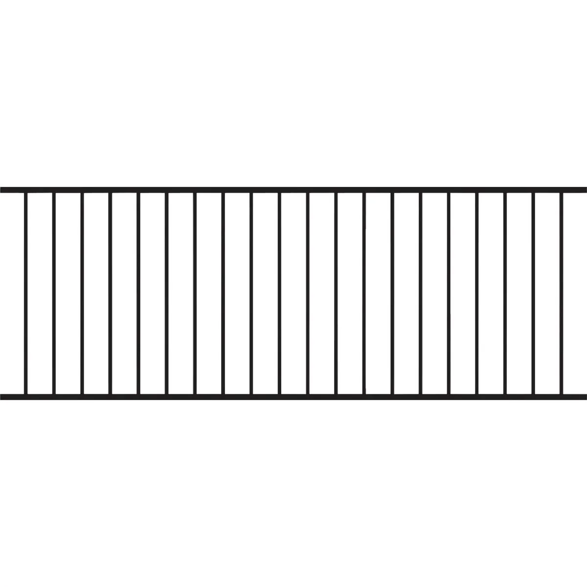 Fashionable Fortress Building Products Fe26 34 In. H x 8 Ft. L Black Sand Steel Railing High-Performance