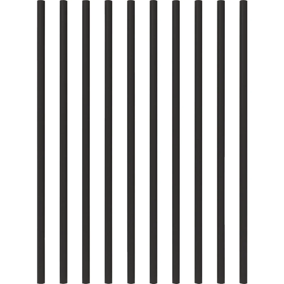 Next-Generation Fortress Building Products 26 In. x 3 4 In. Black Sand Steel Round Railing Baluster 10-Pack Flexible