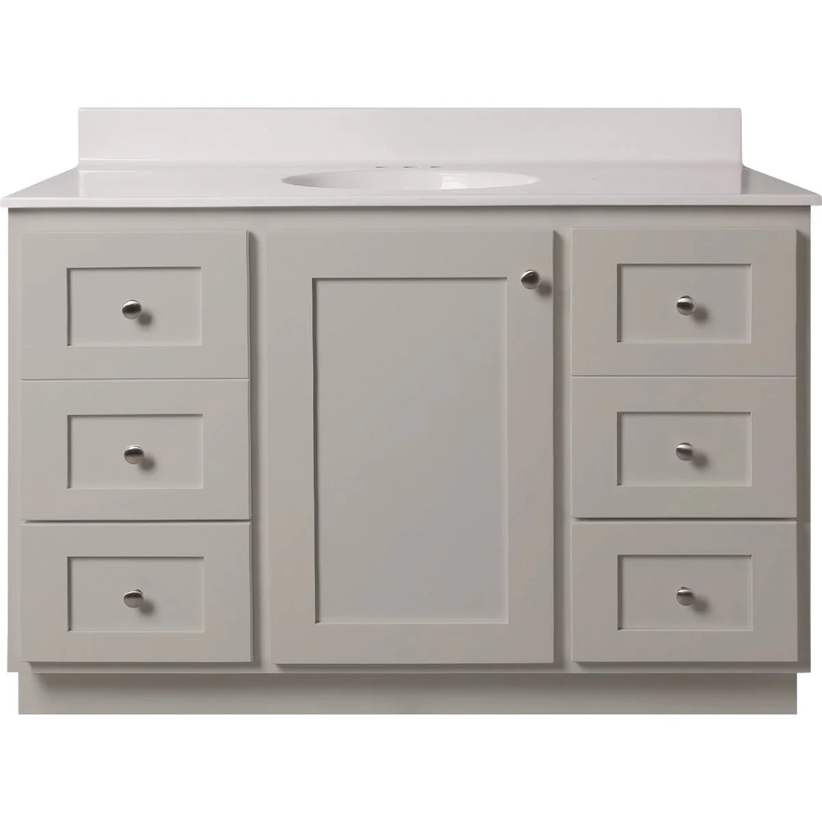 Healthy Bertch Storage Solutions 48 In. W x 34-1 2 In. H x 21 In. D Harbor Vanity Base without Top 1 Door 6 Drawer Authentic