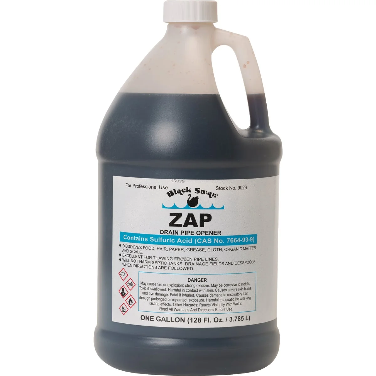 Detailed Black Swan Zap Sulfuric Acid Drain Opener with Odor Blanket 1 Gal. Reliable