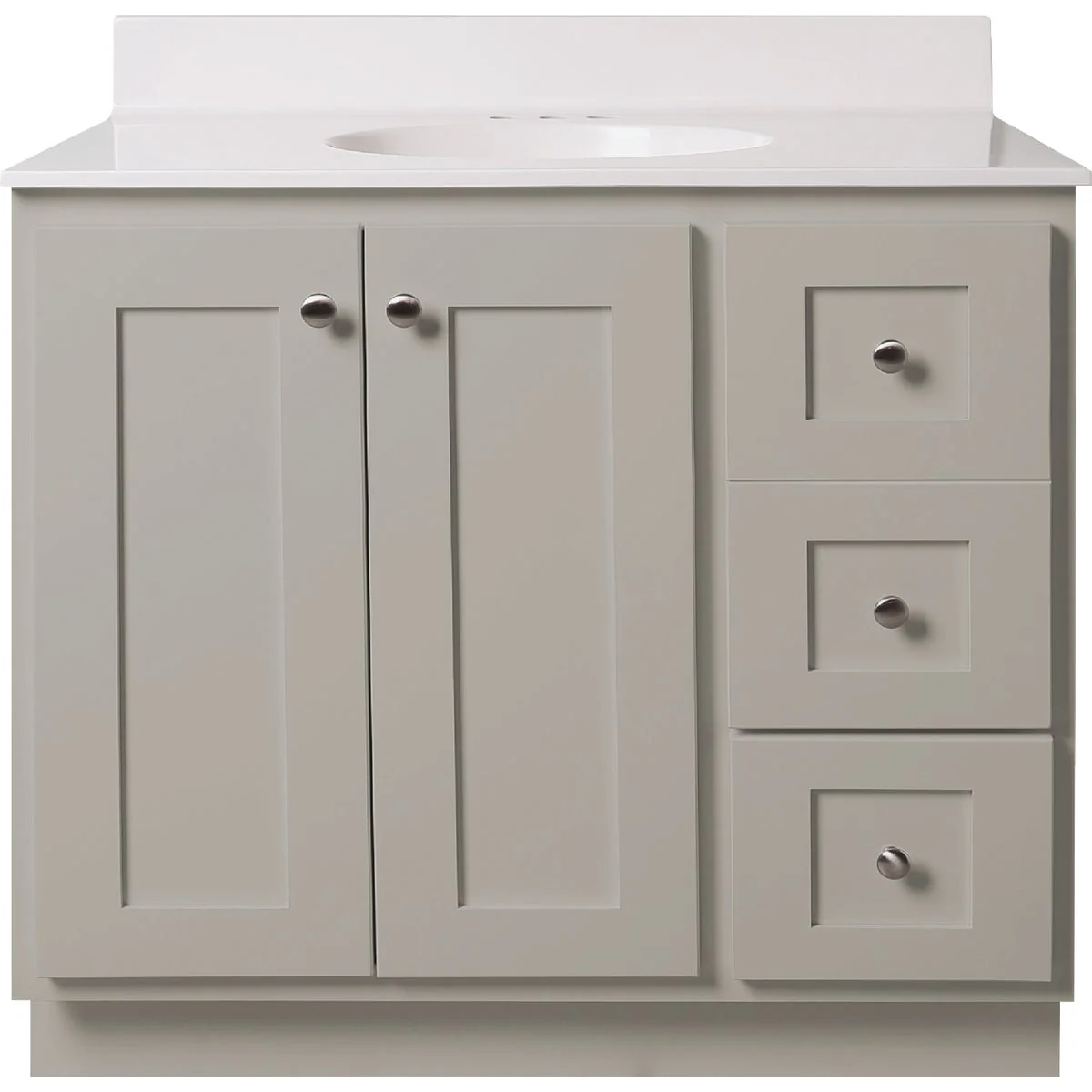 High-Performance Bertch Storage Solutions 36 In. W x 34-1 2 In. H x 21 In. D Harbor Vanity Base without Top 2 Door 3 Drawer Outstanding
