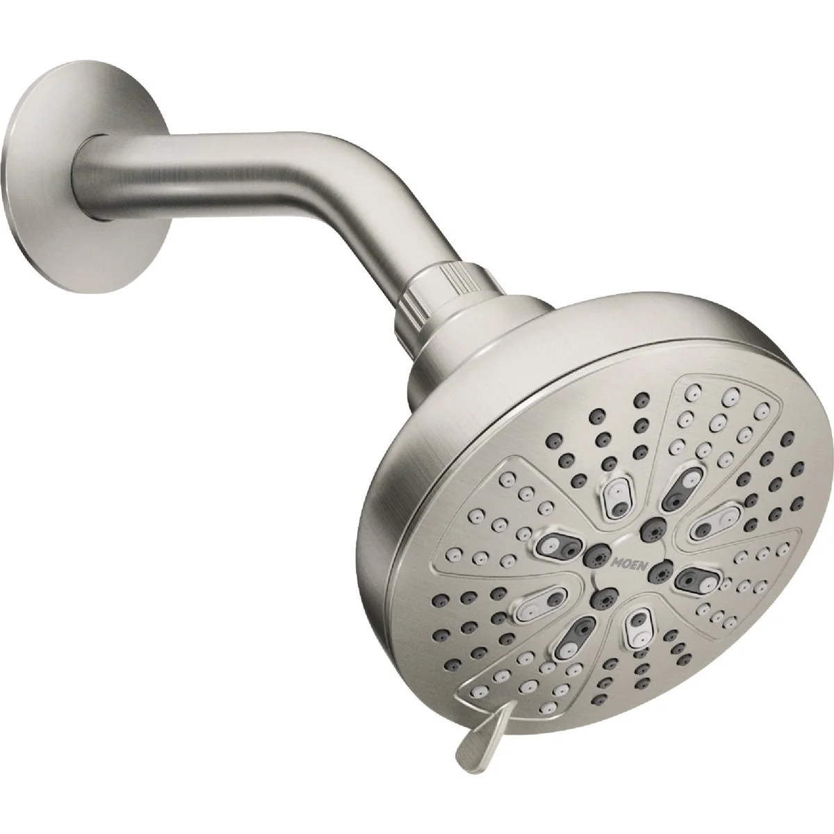 User-Friendly Moen Hydro Energetix Spot Resistant Brushed Nickel 8-function 4.75 In. Dia. Spray Head Fixed Shower Advanced