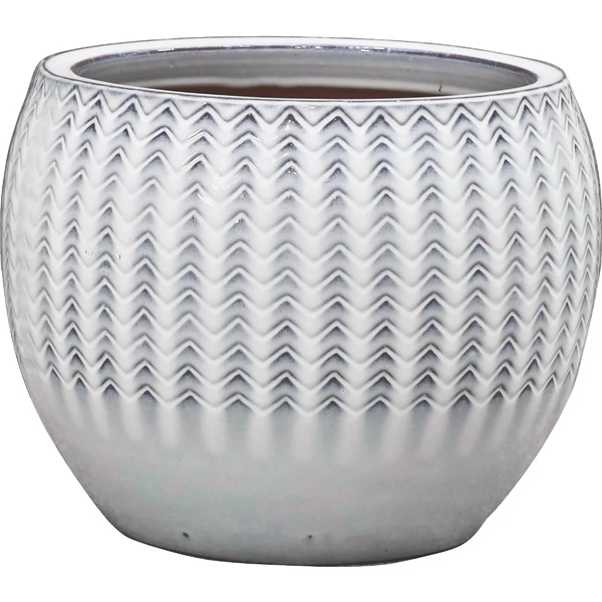 Dependable Deroma Wester 8.5 In. Dia. White Ceramic High Gloss Planter High-Quality