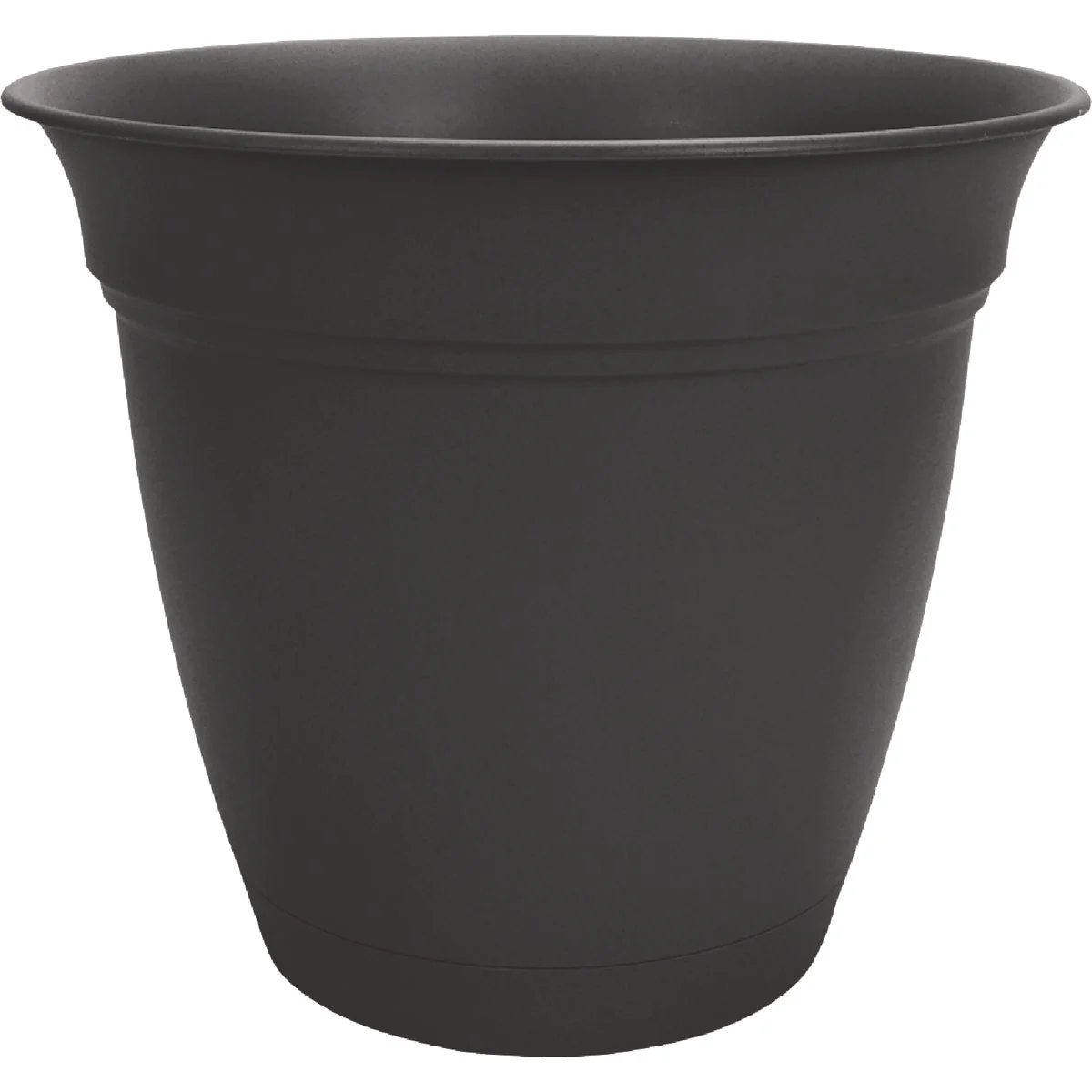 Relaxed HC Companies Eclipse 8 In. Black Planter with Saucer Luxury