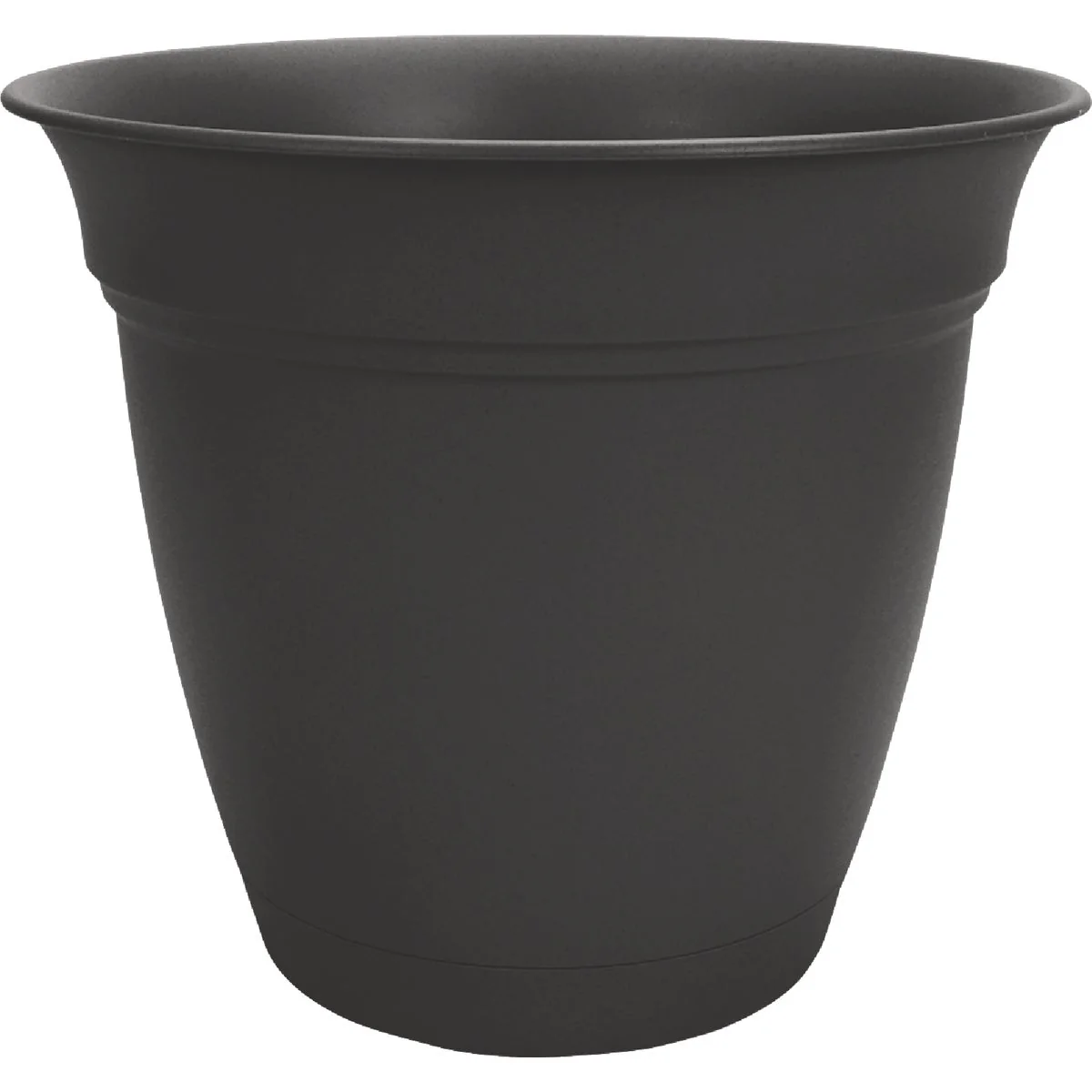 Relaxed HC Companies Eclipse 20 In. Black Planter with Saucer Pure