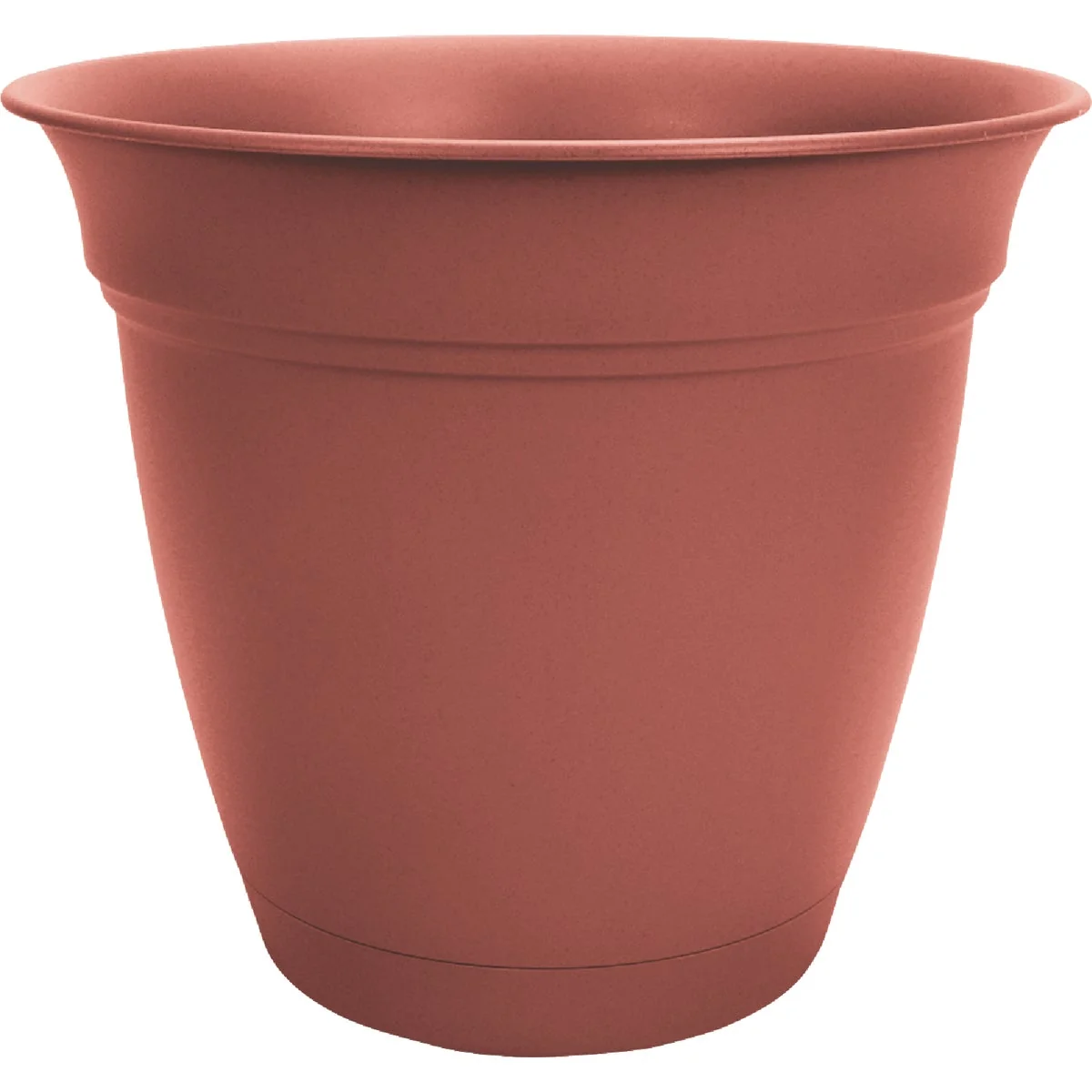 Eco-Friendly HC Companies Eclipse 10 In. Clay Planter with Saucer Practical