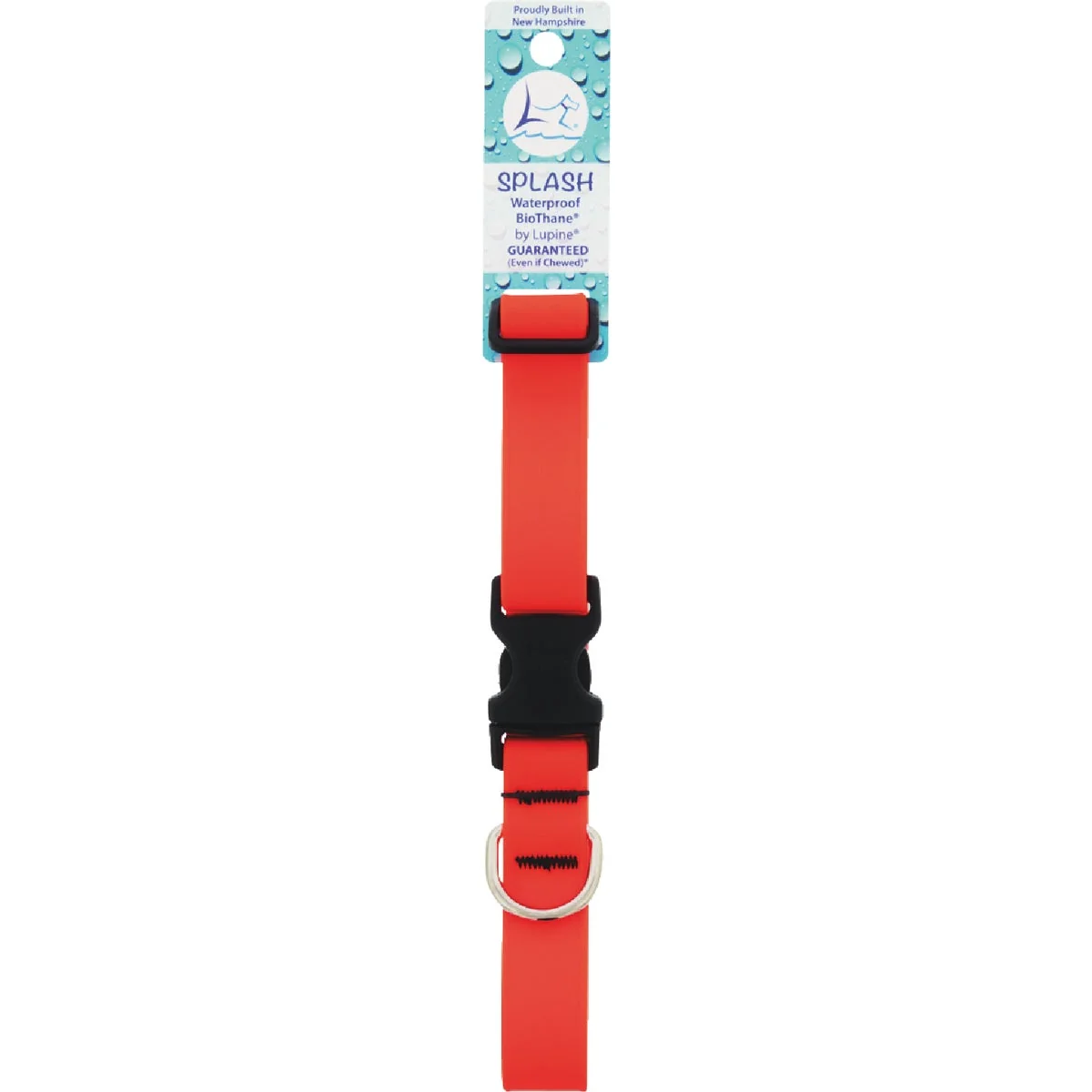Safe Lupine 1 In. Neon Orange 12 to 20 In. Adjustable Collar Solid