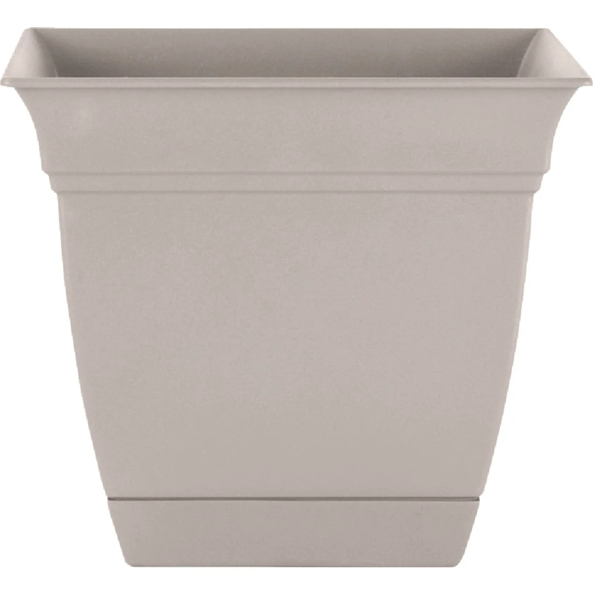 Environmentally Friendly HC Companies 8 In. Stone Square Planter Stone with Saucer Fashionable