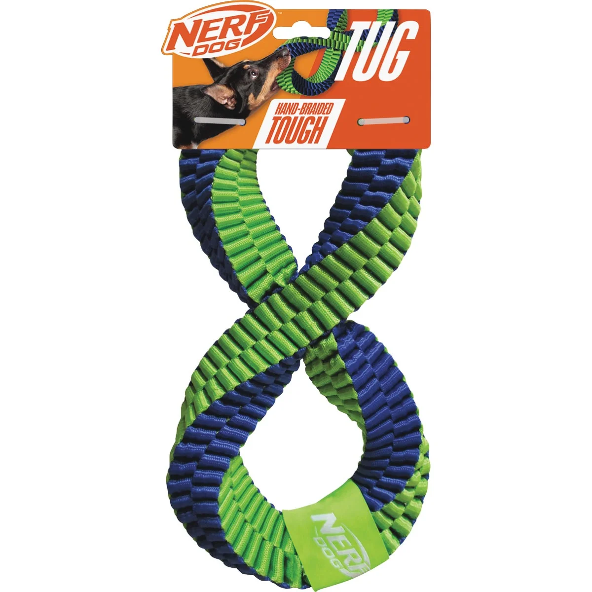 Carefully Designed Nerf Dog 12 In. Nylon Square Braided Twisted Infinity Tug Dog Toy Premium Material
