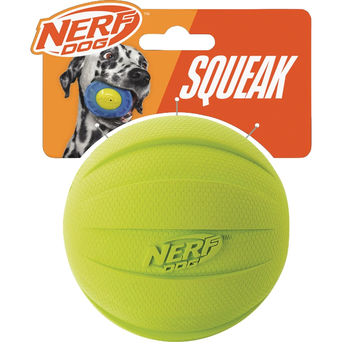 Natural Nerf Dog 3.8 In. Rubber Classic Squeak Ball Advanced
