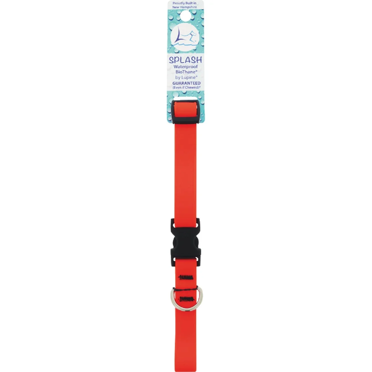Safe Lupine 3 4 In. Neon Orange 13 to 22 In. Adjustable Collar Reliable