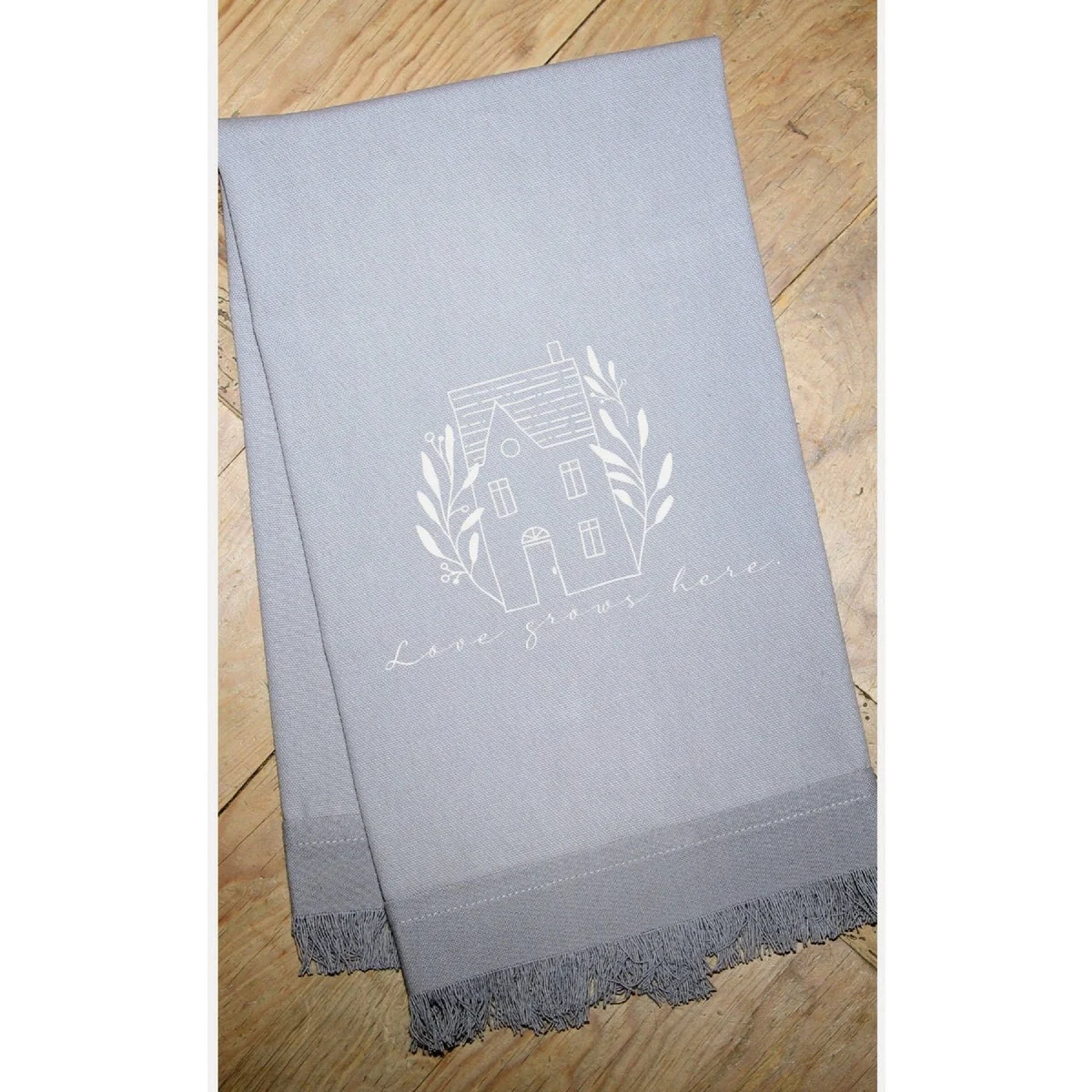 High-Grade Second Nature Love Grows Here Kitchen Towel Relaxed