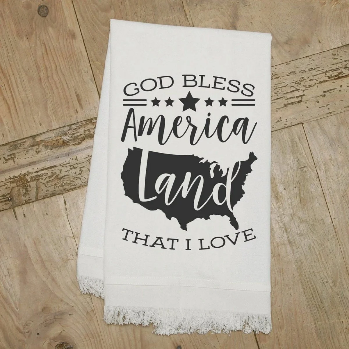 Contemporary Second Nature God Bless America Land that I Love Kitchen Towel Healthy