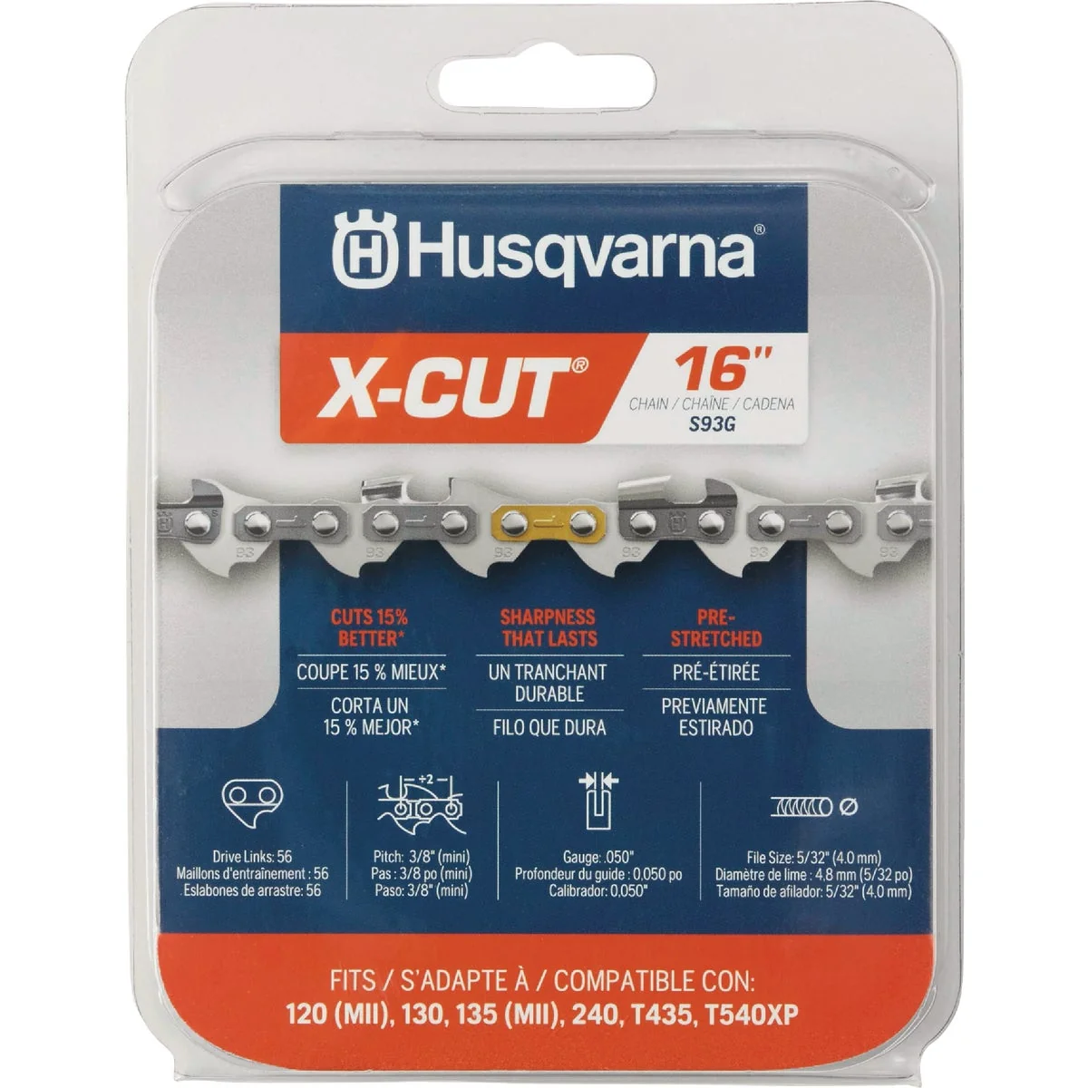 Outstanding Husqvarna X-Cut 16 In. 3 8 In. Mini Pitch Chain Semi-Chisel CS Minimalist