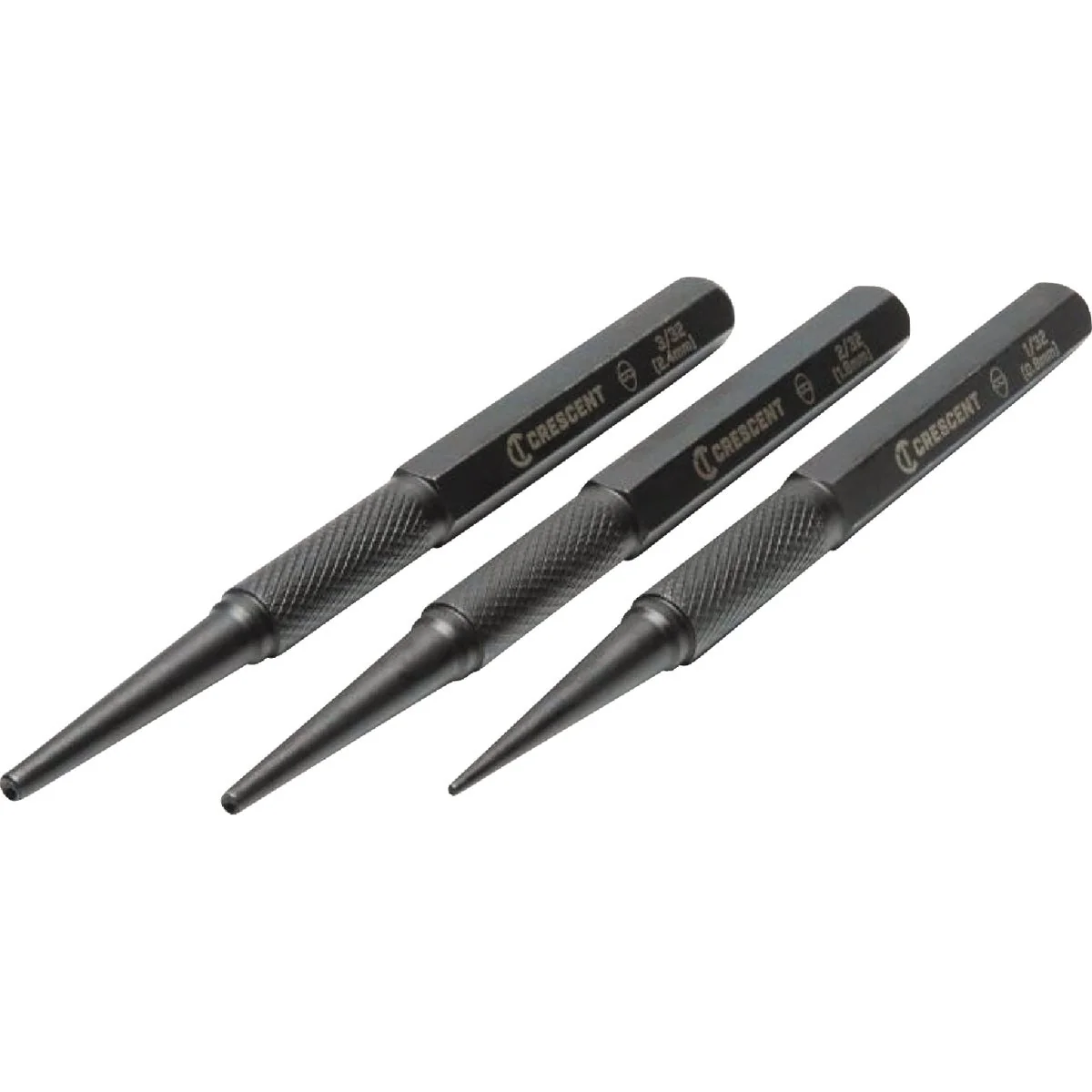 Superior Crescent 5 In. Steel Nail Punch Set 3-Piece Durable