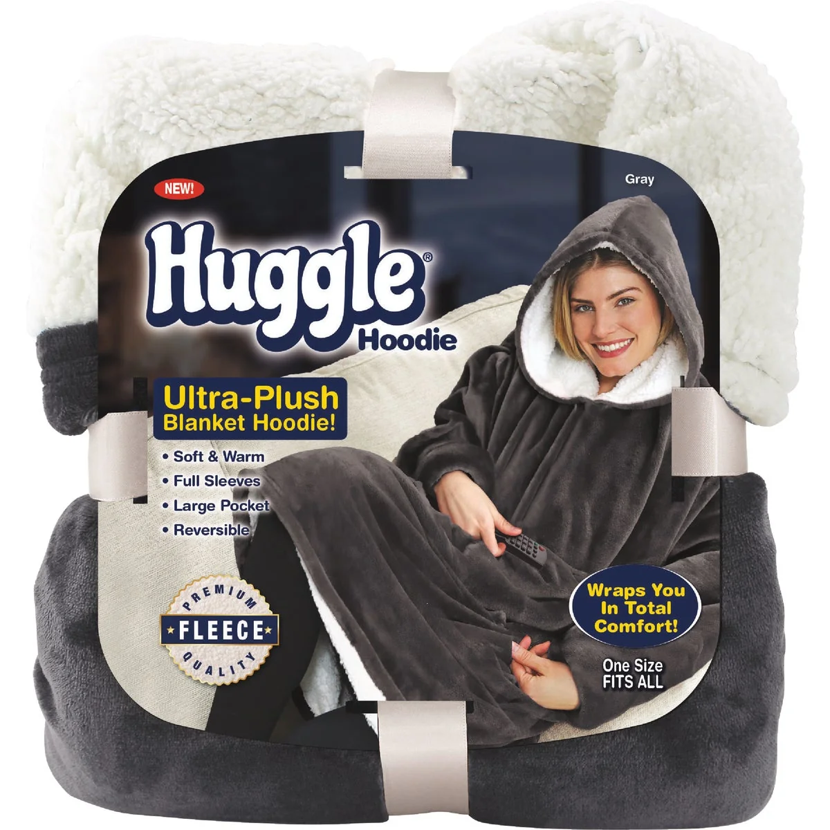 Stylish Huggle Fleece Wrap Blanket Hoodie Soft