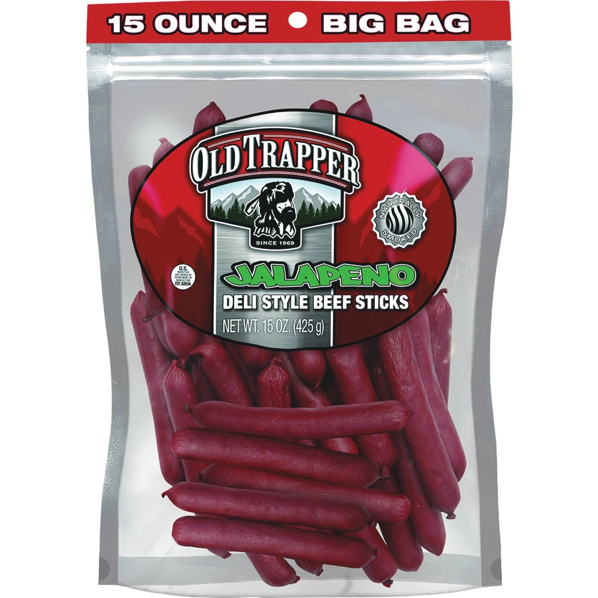 Convenient Old Trapper 15 Oz. Jalapeno Deli Stick Practical