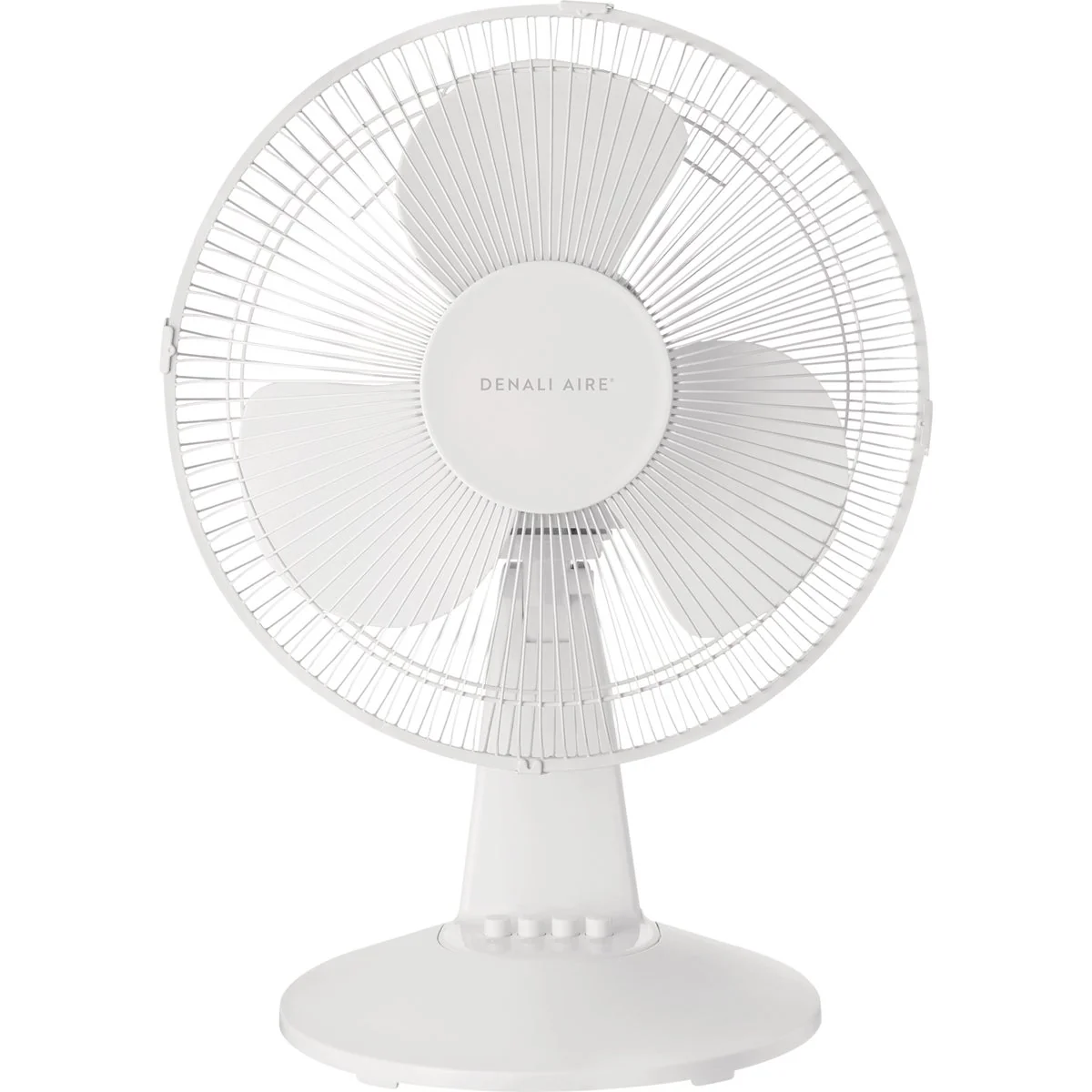 Certified Denali Aire 12 In. 3-Speed White Oscillating Table Fan High-End