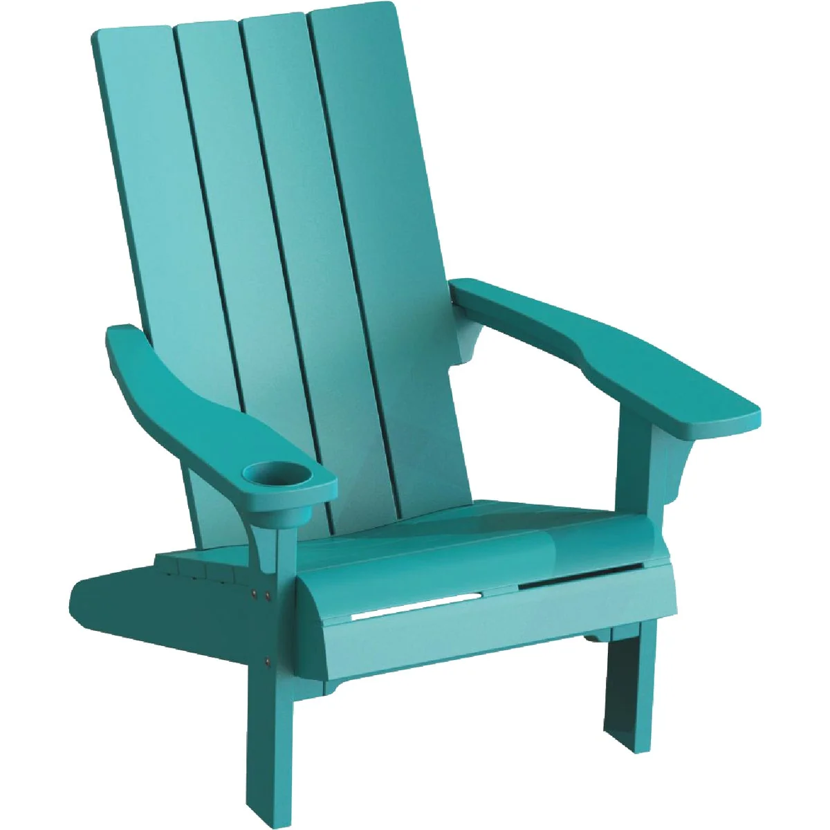 Expertly Made Adams Keter Teal Resin Modern Adirondack Chair Fine