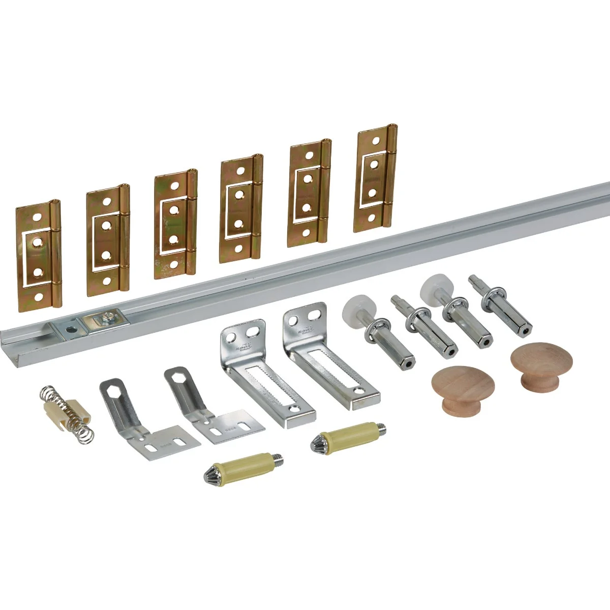 High-Grade National Hardware 48 In. White Folding Door Hardware Set Verified