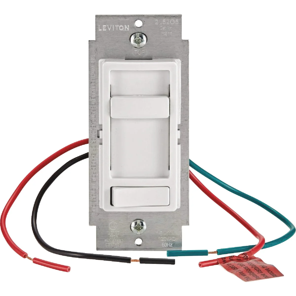 Unique Leviton White Decora SureSlide Quiet Fan Speed Control 1.5A Fan 60Hz Single Pole and 3-Way Classic