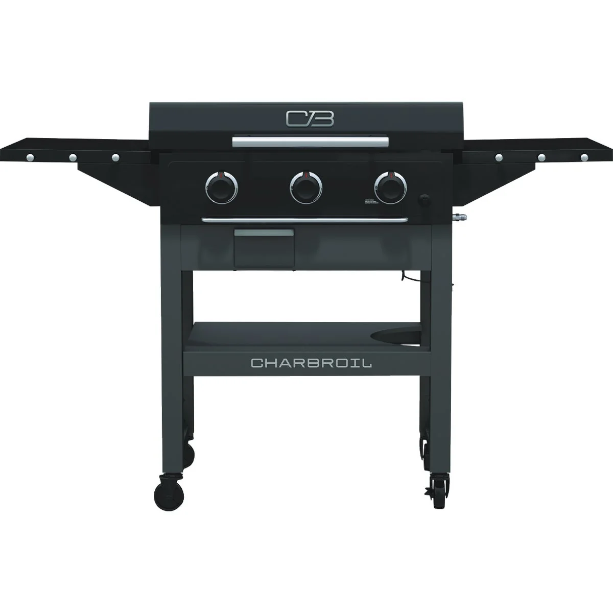 Artisan Charbroil 28 In. XL Performance Series Propane Gas Griddle with Cart 3 Burner Flat Top Grill Black Selected