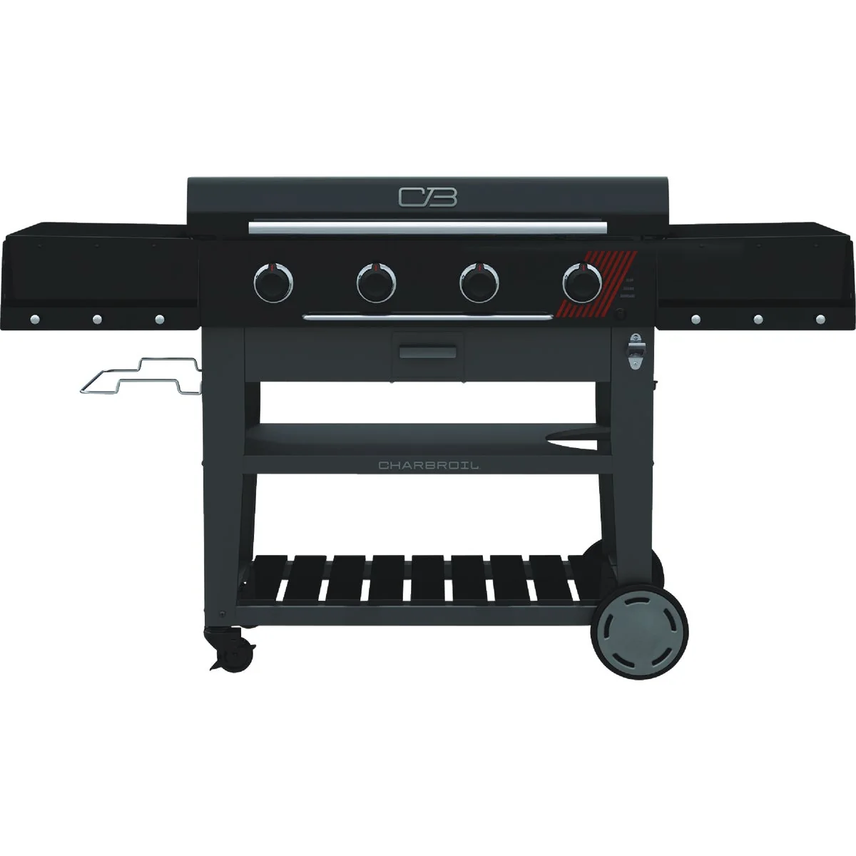 Environmentally Friendly Charbroil 36 In. Performance Series Deluxe Propane Gas Griddle with Cart 4 Burner Flat Top Grill Black Professional